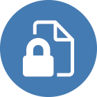 biometrics process secure data file icon